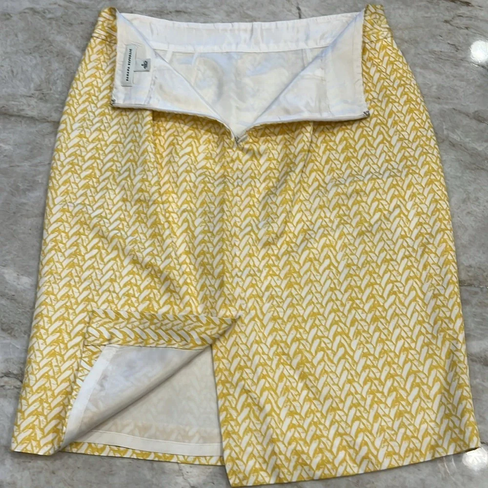 Banana Republic | Lined Pencil Skirt Rayon & Linen | Butter‎ Yellow | Size 6